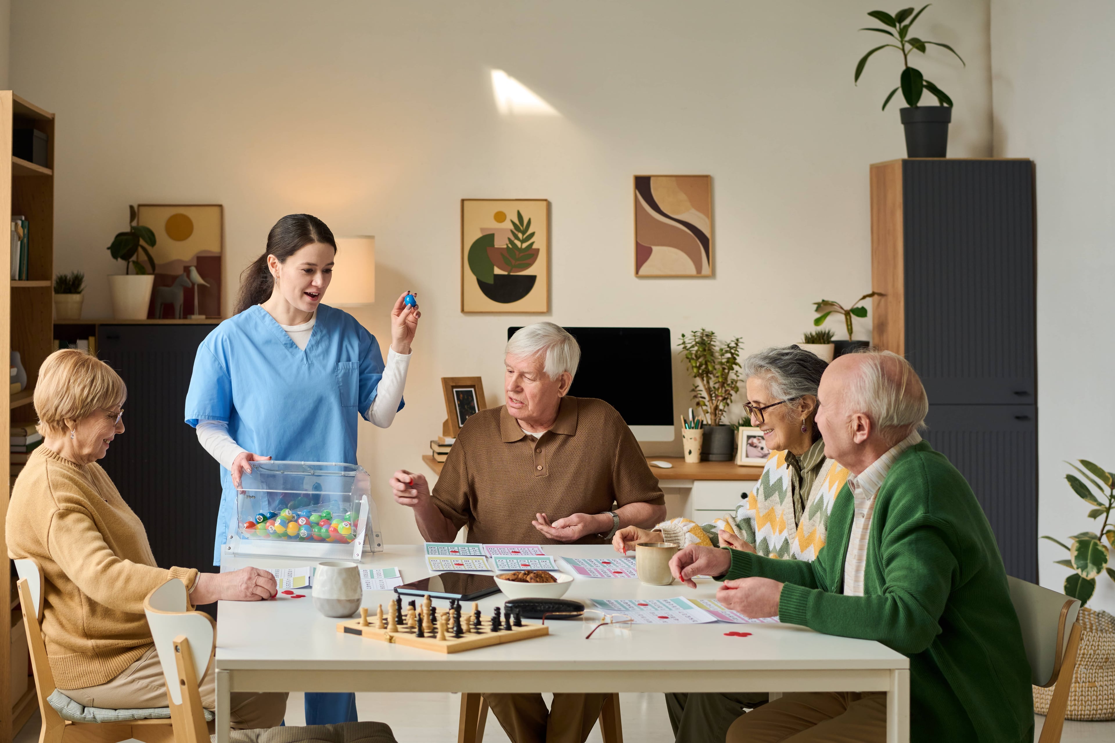 Residents enjoying time together
